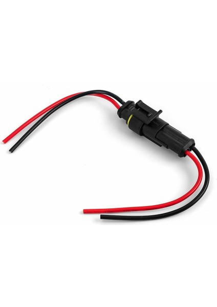 2 Pin Kablolu Su Geçirmez Konnektör Çift IP65 200MM Kilitli Erkek Dişi Kolay Bağlantı Soketi Elektrikli Bisiklet Scooter Motor Araba Yat Karavan fiyatları