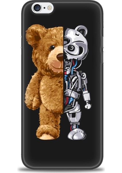 iPhone 6 Plus Kılıf Hd Baskılı - Ayı ve Iskeleti