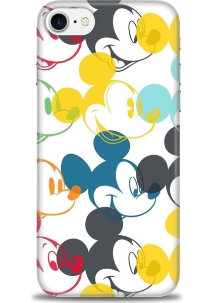 iPhone 8 Kılıf Hd Baskılı - Renkli Mickey Mouse
