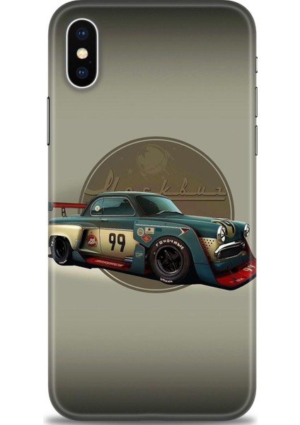 Apple iPhone Xs Kılıf Hd Baskılı - Klasik Araba