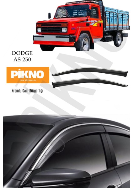 Dodge As 250 Kromlu Cam Rüzgarlığı 4'lü A+ Plus