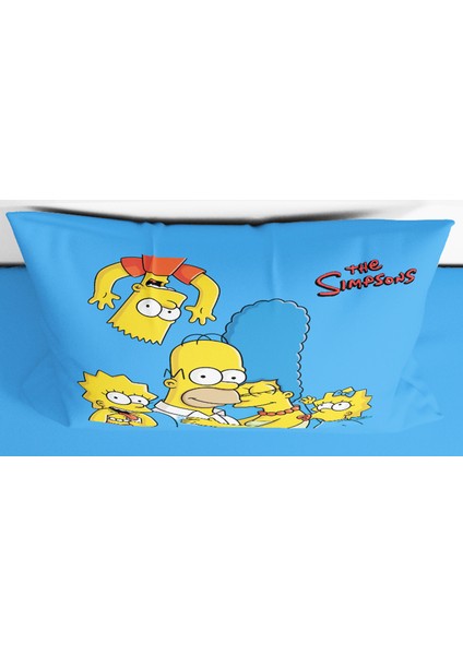 Simpsons 3D Dijital Baskılı Tek Kişilik Çocuk Nevresim Takımı
