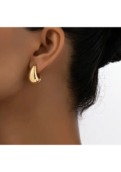 Üç Renk Damla Model Küpe Seti (Ana Malzeme Plastik, Kulak İğnesi Paslanmaz) fiyatları