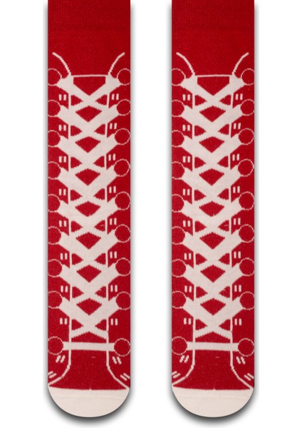 Kırmızı Converse Renkli Çorap