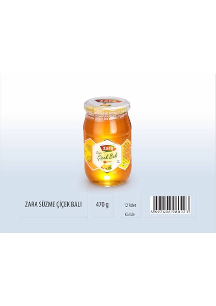 Sivas Zara Süzme Çiçek Balı 470 Gr.