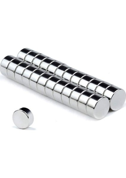 25 Adet Yuvarlak Güçlü Neodyum Mıknatıs (5x3 Mm) Çap: 5 mm x Kalınlık: 3 mm
