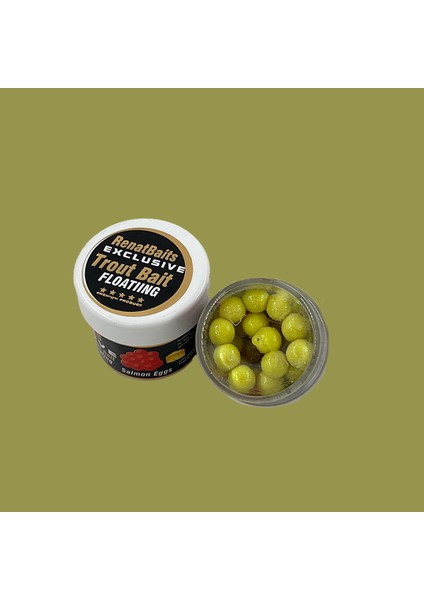 Renat Trout Bait Peynir Kokulu Silikon Salmon Eggs 40 Pcs - Küf Yeşili 1