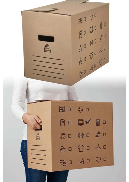 Düzenleme Taşıma Kolisi 80LT Depolama Kiler Garaj Kutusu 64 x 34 x 40 cm 30KG DD046