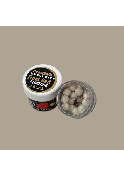 Renat Trout Bait Peynir Kokulu Silikon Salmon Eggs 40 Pcs - Beyaz