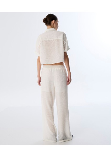 Dokulu Ayarlanabilir Bel Pantolon TS1250003237002