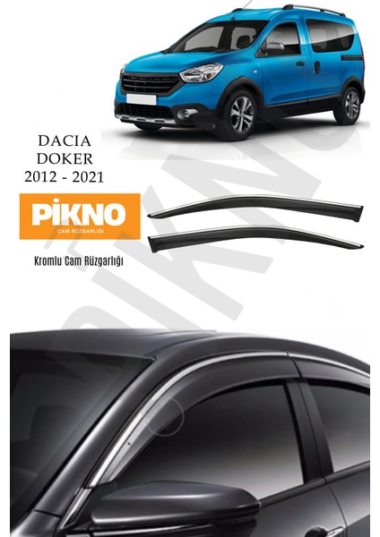 Dacia Dokker 2012-2021 Arası Kromlu Cam Rüzgarlığı 2'li