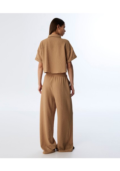 Dokulu Ayarlanabilir Bel Pantolon TS1250003237003