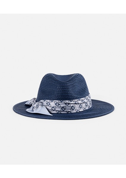Desenli Kumaş Şeritli Şapka IS1250077033015
