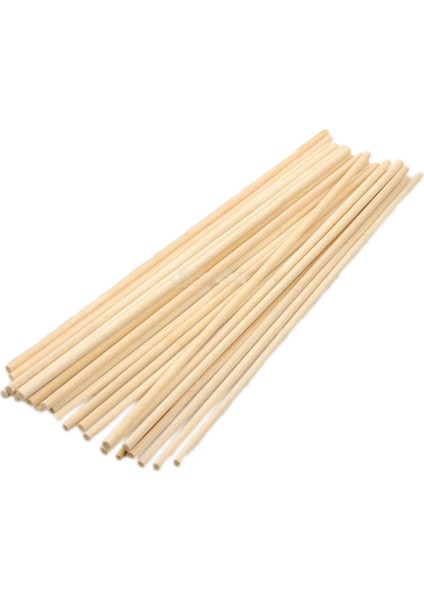 Ahşap Çöp Şiş Çubuğu Uzun Düz Uçlu 5 MMX350 mm (100 Adet)