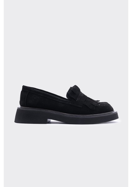 Vetra Siyah Deri Kadın Loafer