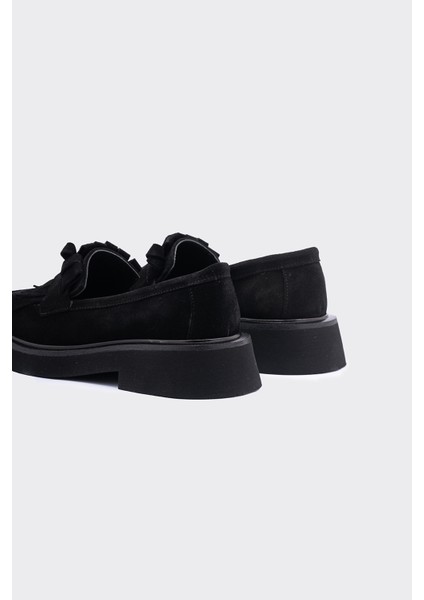 Vetra Siyah Deri Kadın Loafer