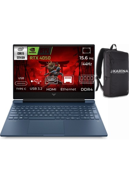 Victus Gaming 15-FA1033NT Intel Core I5 13500H 7N9V2EA-30 24GB 1tb RTX4050 6gb Windows 11 Pro 15.6" Fhd Taşınabilir Bilgisayar