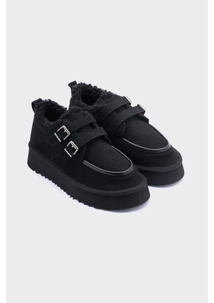 Curly Siyah Suni Süet Içi Kürklü Kadın Ayakkabı fiyatları