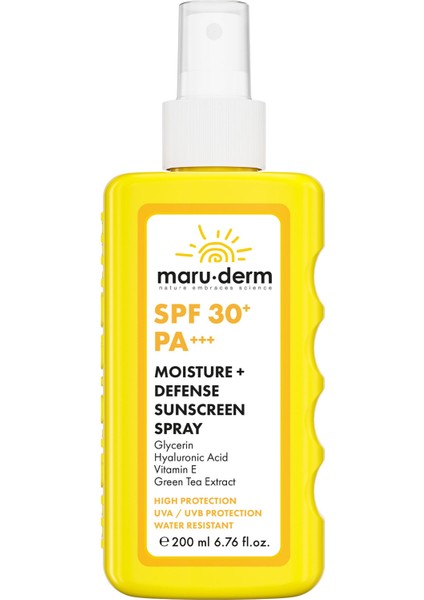 Vücut Güneş Spreyi Spf 30+ Nemlendirici ve Koruyucu Sprey Güneş Kremi 200 ml
