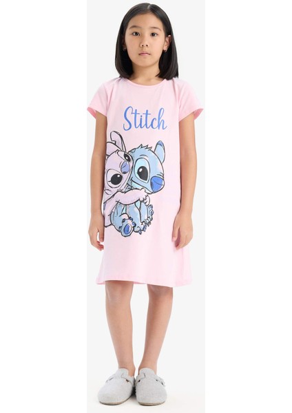 Kız Çocuk Disney Lilo & Stitch Kısa Kollu ELBISE C2959A824SM
