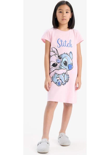 Kız Çocuk Disney Lilo & Stitch Kısa Kollu ELBISE C2959A824SM