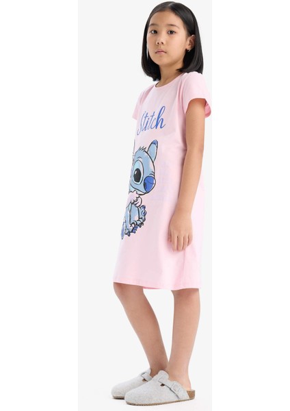 Kız Çocuk Disney Lilo & Stitch Kısa Kollu ELBISE C2959A824SM