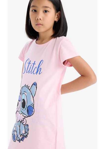 Kız Çocuk Disney Lilo & Stitch Kısa Kollu ELBISE C2959A824SM
