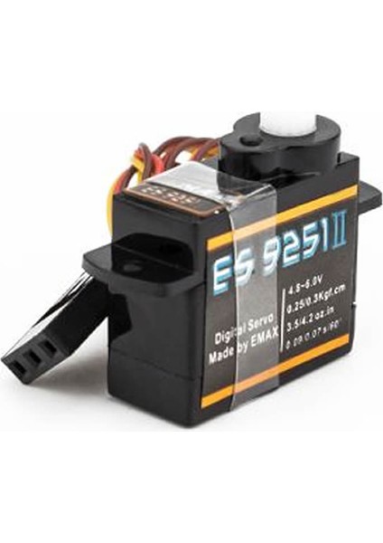 Emax ES9251 Iı 4gr Dijital Servo Motor Mini Plastik Dişli 0.25KGCM Tork Rc Uçak Drone Robot Kol Araba Bot Uçuş Yön Kontrol