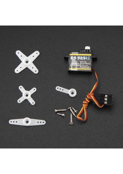 Emax ES9251 Iı 4gr Dijital Servo Motor Mini Plastik Dişli 0.25KGCM Tork Rc Uçak Drone Robot Kol Araba Bot Uçuş Yön Kontrol