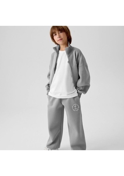 La’ciel Club Sloganlı Fermuarlı Takım