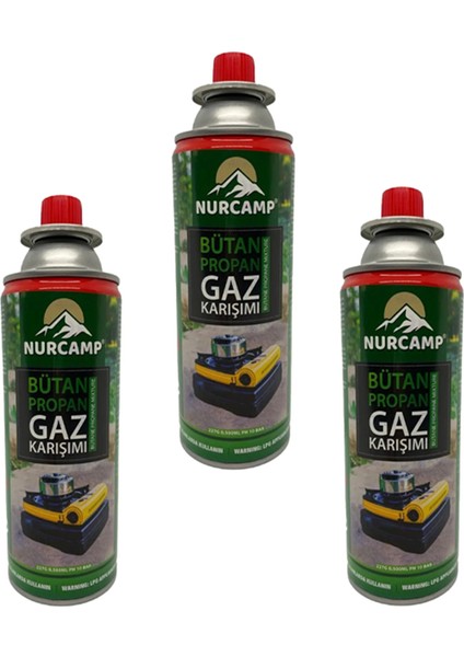 Bütan Propan Gaz Kartuşu 227GR KTS227-3'LÜ