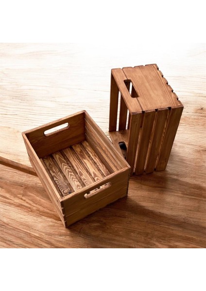 Wooden Destinty Ahşap Kasa - Raf - Kitaplık - Organizer Düzenleyici 40CM (Boy) x 30CM (En) x 20CM (Yükseklik) fiyatları