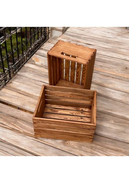 Wooden Destinty Ahşap Kasa - Raf - Kitaplık - Organizer Düzenleyici 40CM (Boy) x 30CM (En) x 20CM (Yükseklik) modelleri