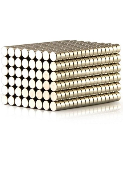 100 Adet 5x3 mm Yuvarlak Güçlü Neodyum Mıknatıs Çap: 5 mm x Kalınlık: 3 mm