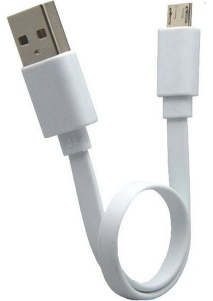 Premium Serisi 20 cm Kısa Powerbank Uyumlu Micro USB Şarj Kablosu