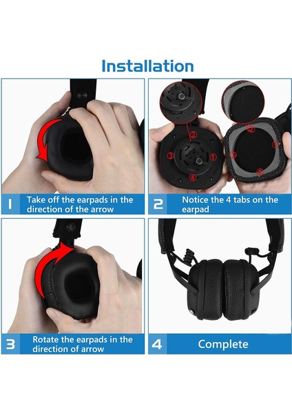 Marshall Major 4 ve 3 Uyumlu Kulaklık Süngeri pedi yastığı yalıtım köpük indirimleri