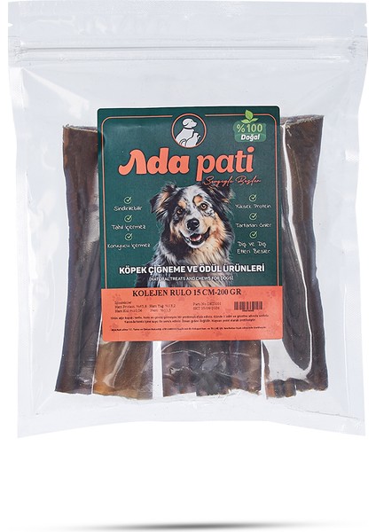 Deve Kolajen Rulo 15cm 200gr Köpek Ödül Maması