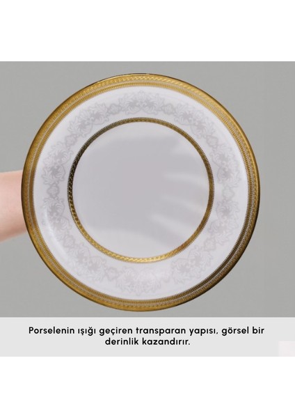 Royal Bone Charlotte Gold 55 Parça 12 Kişilik Yemek Takımı