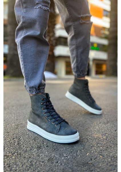 Bağcıklı Erkek Sneaker Bot Antrasit