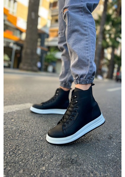 Bağcıklı Erkek Sneaker Bot Siyah