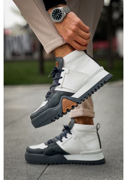 Bağcıklı Erkek Sneaker Bot Antrasit