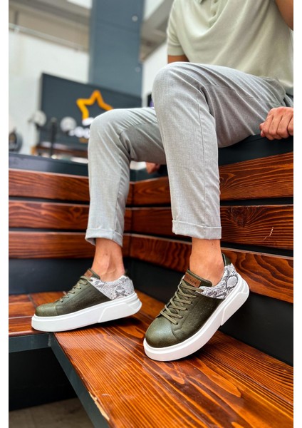 Bağcıklı Erkek Spor Ayakkabı Haki