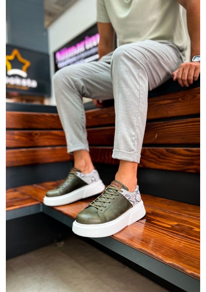 Bağcıklı Erkek Spor Ayakkabı Haki modelleri
