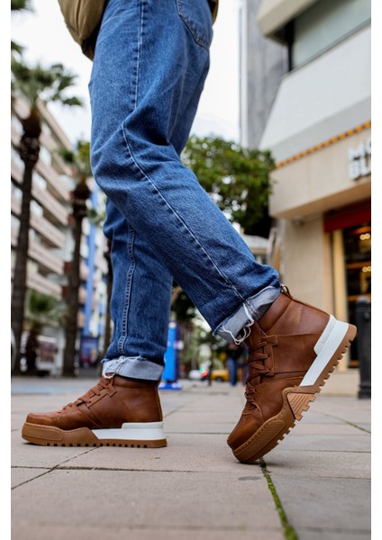 Bağcıklı Erkek Sneaker Bot Taba indirimleri