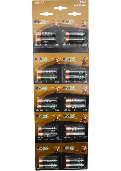 1.5 V Alkalin Aa Kalın Kalem Pil 20 Adet