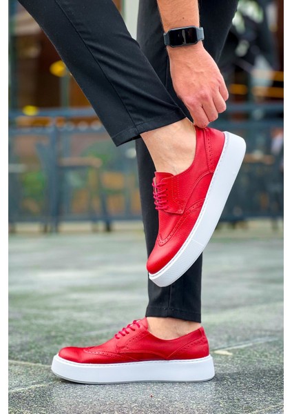 Bağcıklı Erkek Günlük Ayakkabı Kırmızı fırsatları