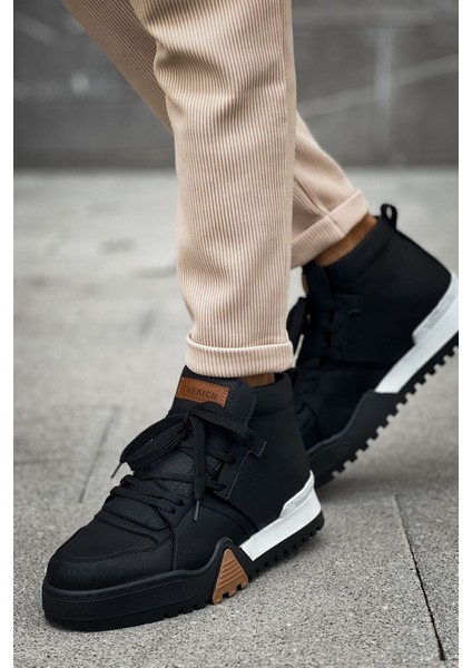Bağcıklı Erkek Sneaker Bot Siyah Siyah