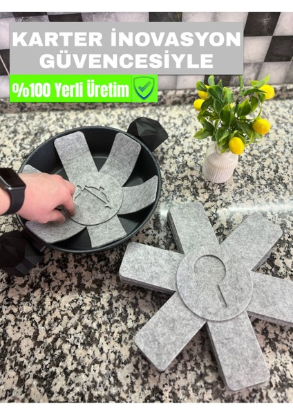 Kalın Tencere,tava & Borcam Koruyucu Çizdirmez Elyaf Keçe 6'lı Set 30X30 cm Tava Koruyucu Çizdirmez fiyatları