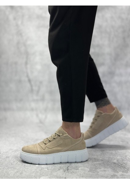 Ba0666 Boa Krem Yüksek Taban Erkek Günlük Ayakkabı fırsatları