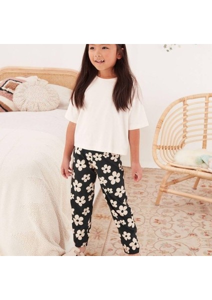 Basıc Tişört ve Desenli Tayt Takım